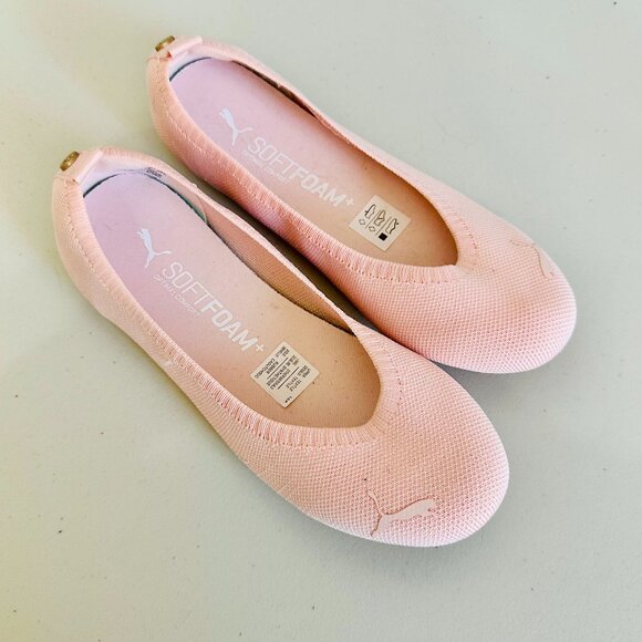 NEW PUMA ILIANA SOFTFOAM+ FROSTY PINK BARBIECORE SLIP-ON BALLERINA FLATS - Picture 1 of 12